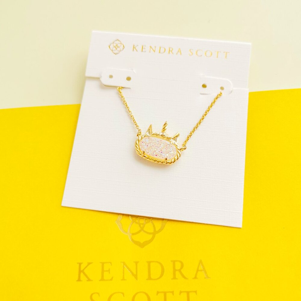 Kendra Scott Gold and White Necklace